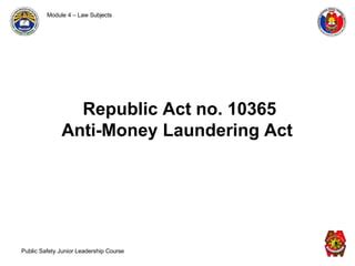 anti money laundering act lawphil|Republic Act No. 10365 .